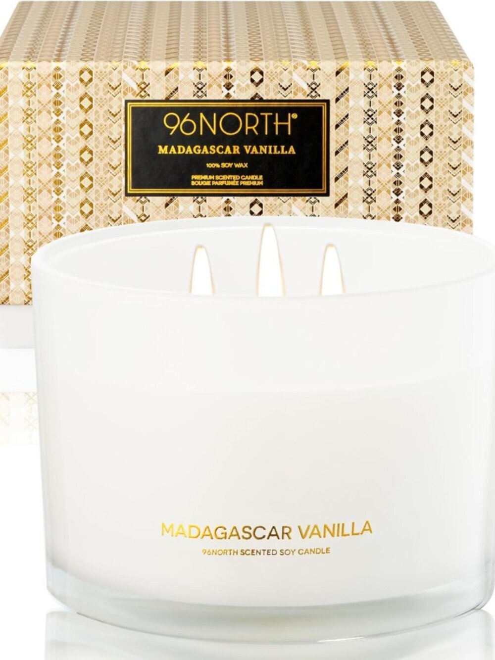 Large 3 Wick Vanilla Soy Candle | Natural Aromatherapy | 50+ Hours Burn Time